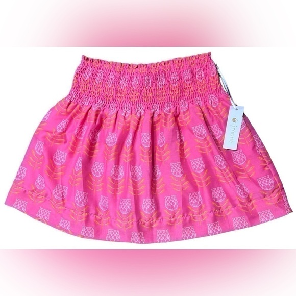 J. MARIE Women's Maeve Skort Medium Pink, Orange, & White Novelty Flower Print - Picture 8 of 16